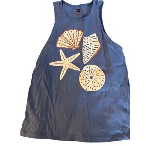 Tea Collection Blue sea shell tank size 7